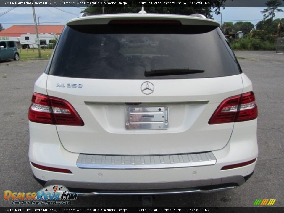 2014 Mercedes-Benz ML 350 Diamond White Metallic / Almond Beige Photo #9