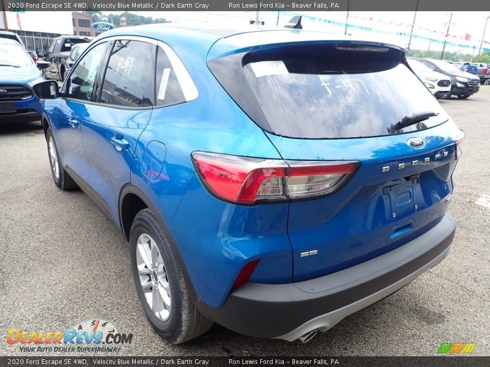 2020 Ford Escape SE 4WD Velocity Blue Metallic / Dark Earth Gray Photo #7