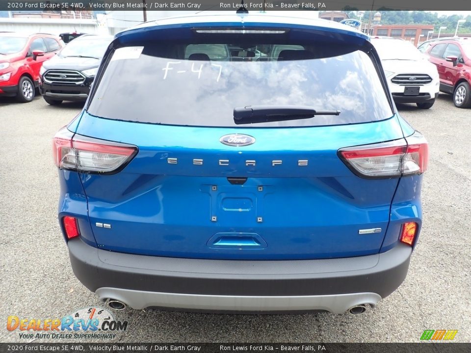 2020 Ford Escape SE 4WD Velocity Blue Metallic / Dark Earth Gray Photo #8
