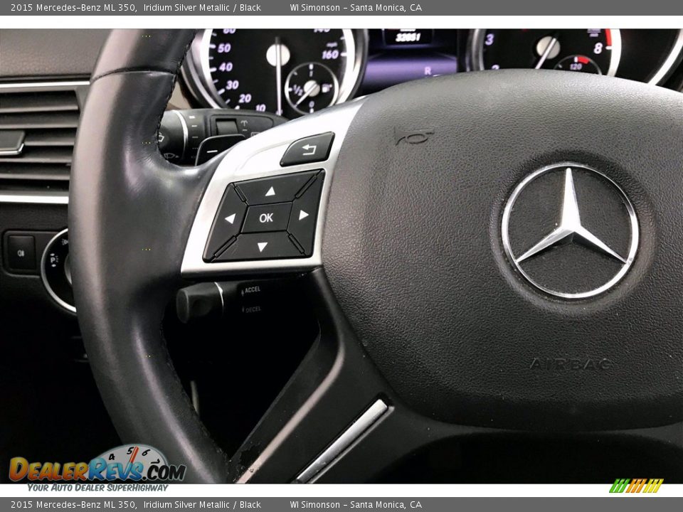 2015 Mercedes-Benz ML 350 Iridium Silver Metallic / Black Photo #18