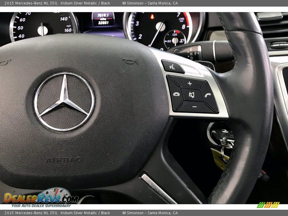 2015 Mercedes-Benz ML 350 Iridium Silver Metallic / Black Photo #19