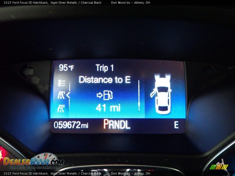 2015 Ford Focus SE Hatchback Ingot Silver Metallic / Charcoal Black Photo #28
