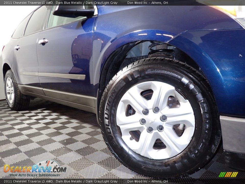 2011 Chevrolet Traverse LS AWD Dark Blue Metallic / Dark Gray/Light Gray Photo #3