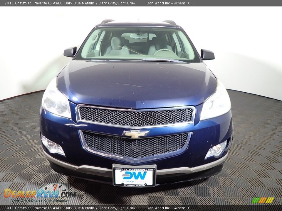 2011 Chevrolet Traverse LS AWD Dark Blue Metallic / Dark Gray/Light Gray Photo #4
