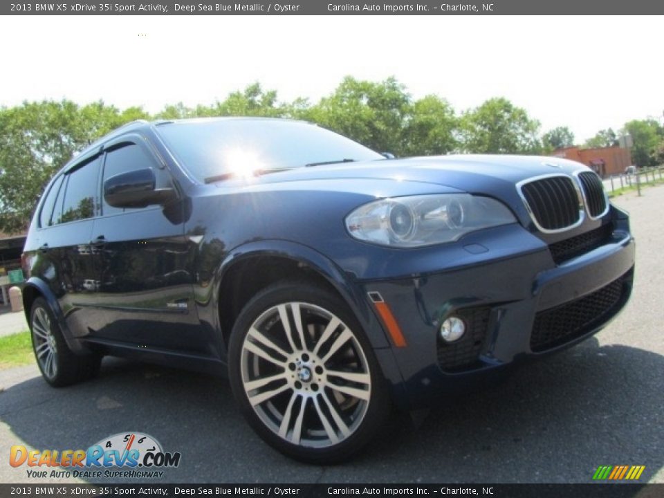 2013 BMW X5 xDrive 35i Sport Activity Deep Sea Blue Metallic / Oyster Photo #1