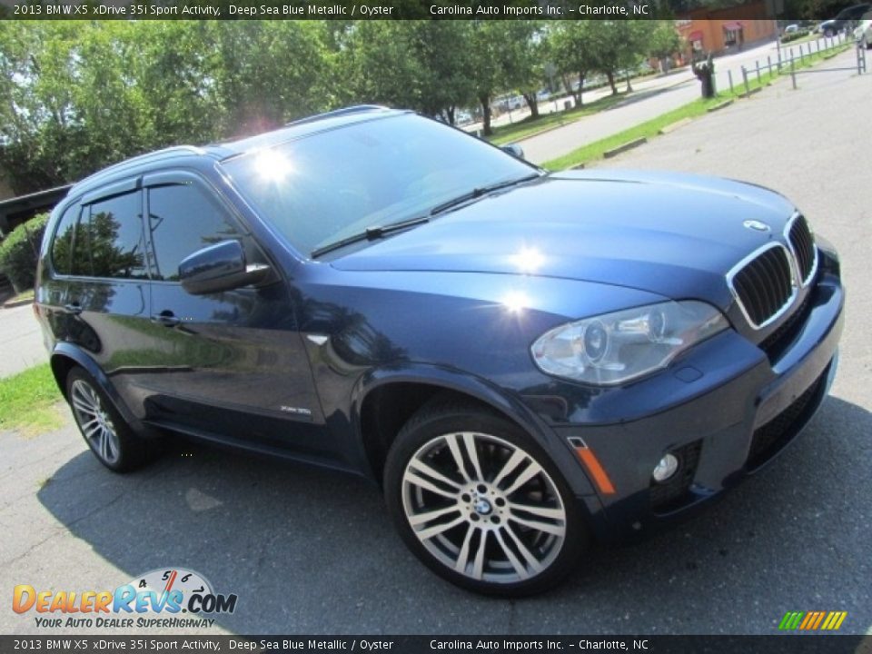 2013 BMW X5 xDrive 35i Sport Activity Deep Sea Blue Metallic / Oyster Photo #3