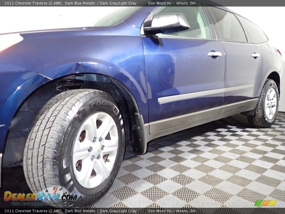 2011 Chevrolet Traverse LS AWD Dark Blue Metallic / Dark Gray/Light Gray Photo #8
