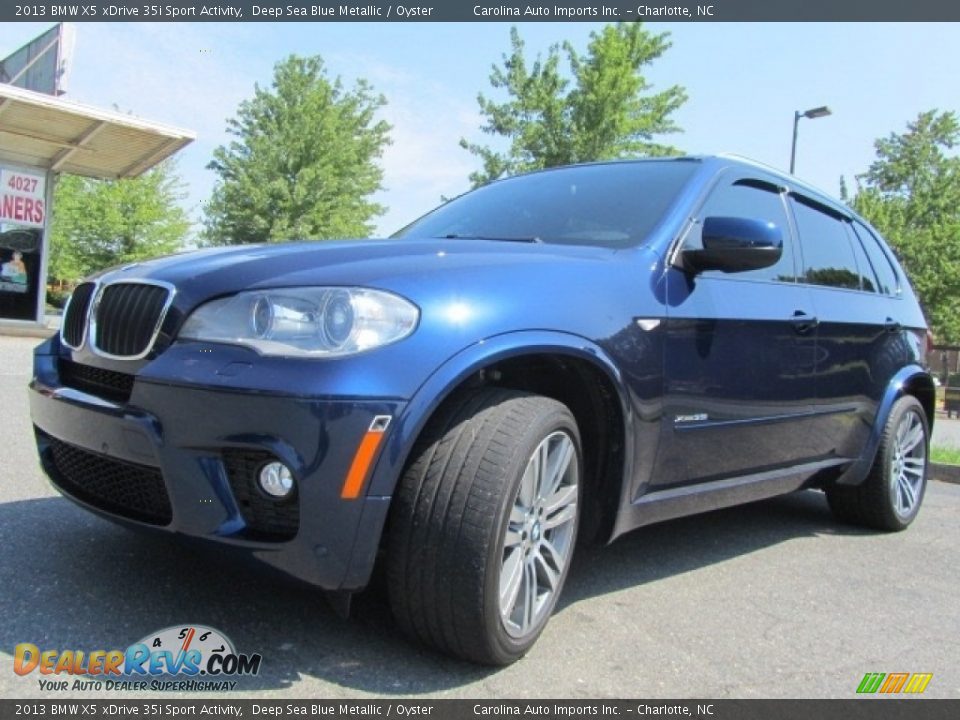 2013 BMW X5 xDrive 35i Sport Activity Deep Sea Blue Metallic / Oyster Photo #6
