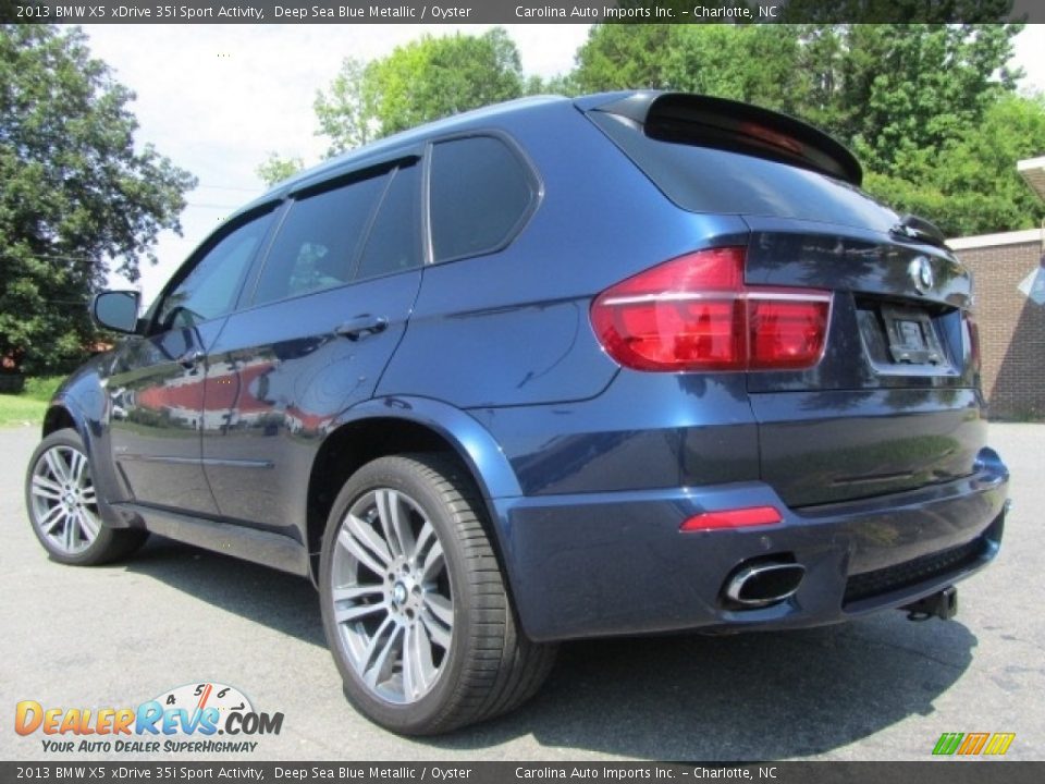 2013 BMW X5 xDrive 35i Sport Activity Deep Sea Blue Metallic / Oyster Photo #8