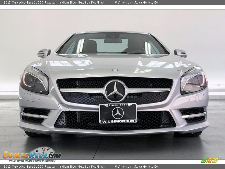 2013 Mercedes-Benz SL 550 Roadster Iridium Silver Metallic / Red/Black Photo #2