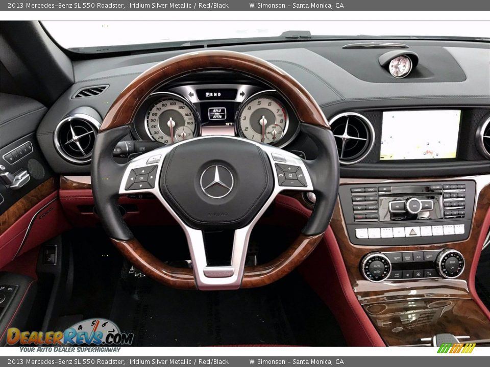 2013 Mercedes-Benz SL 550 Roadster Iridium Silver Metallic / Red/Black Photo #4