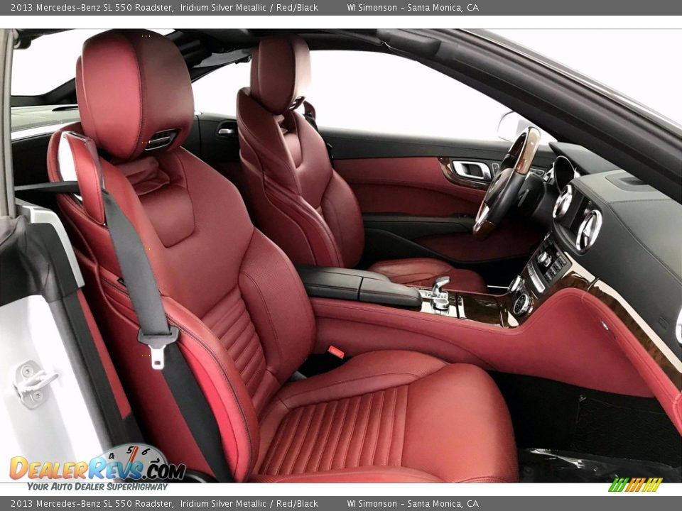 2013 Mercedes-Benz SL 550 Roadster Iridium Silver Metallic / Red/Black Photo #6