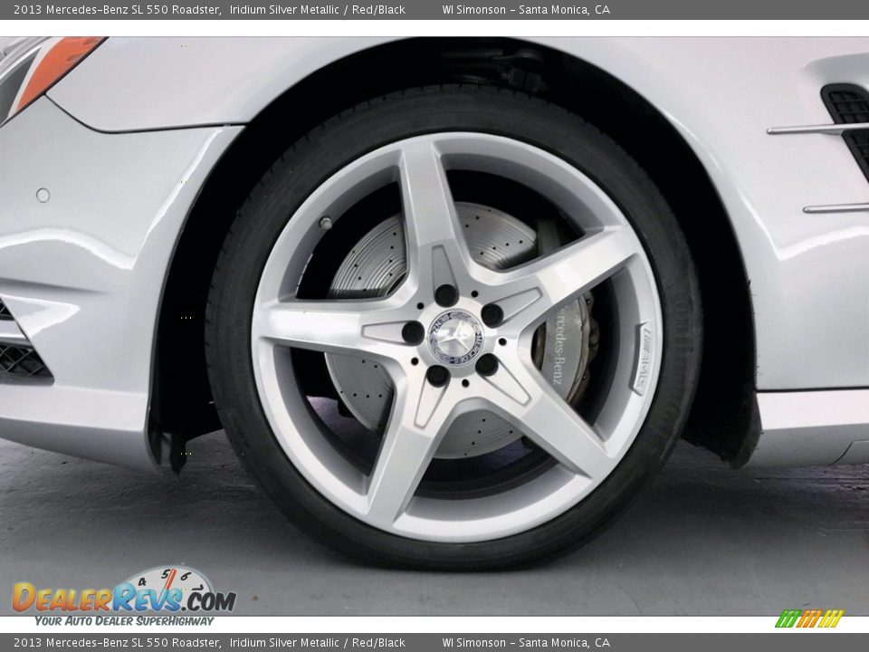 2013 Mercedes-Benz SL 550 Roadster Iridium Silver Metallic / Red/Black Photo #8