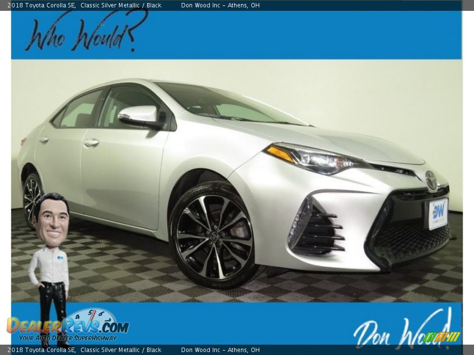 2018 Toyota Corolla SE Classic Silver Metallic / Black Photo #1