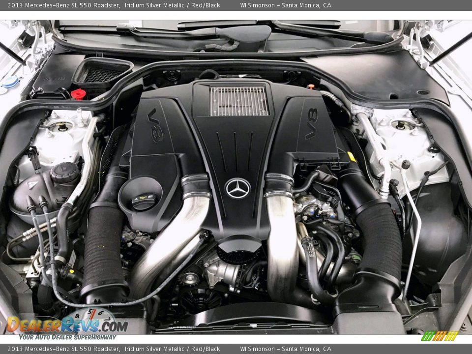 2013 Mercedes-Benz SL 550 Roadster Iridium Silver Metallic / Red/Black Photo #9