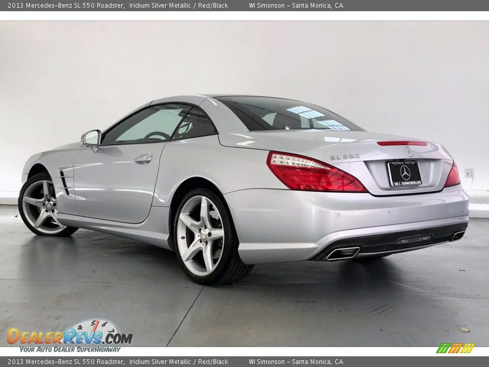 2013 Mercedes-Benz SL 550 Roadster Iridium Silver Metallic / Red/Black Photo #10