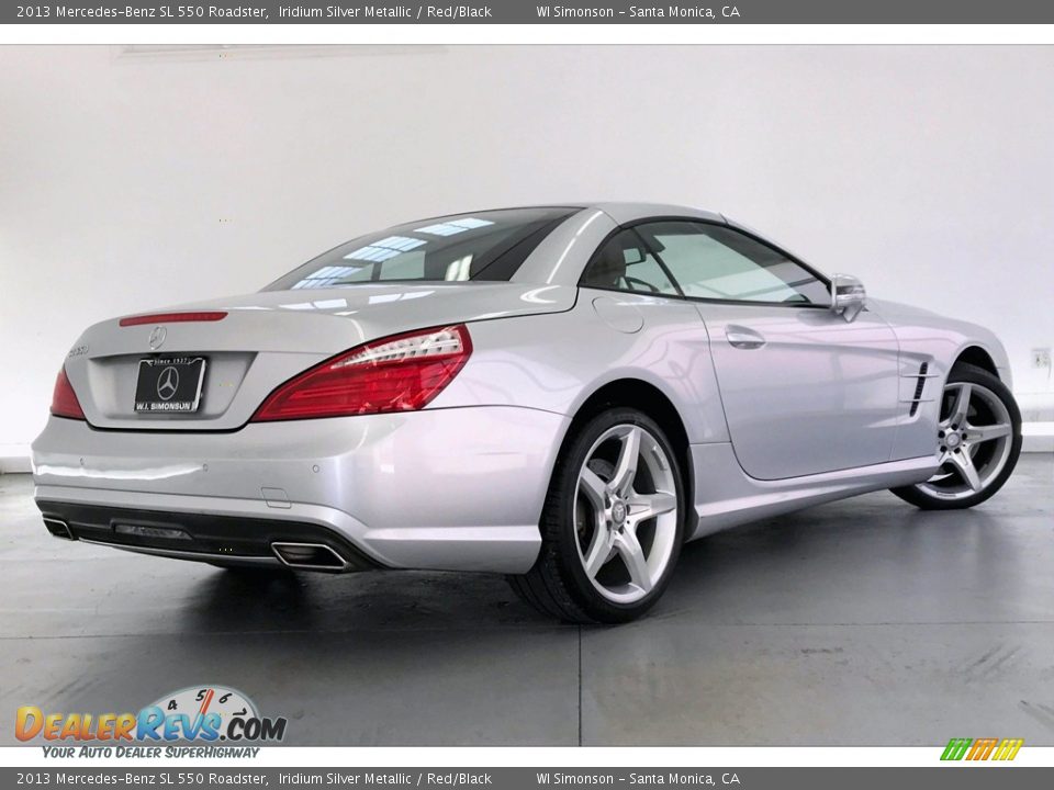 2013 Mercedes-Benz SL 550 Roadster Iridium Silver Metallic / Red/Black Photo #14