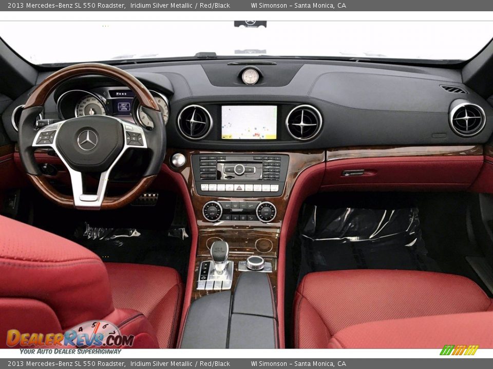 2013 Mercedes-Benz SL 550 Roadster Iridium Silver Metallic / Red/Black Photo #15