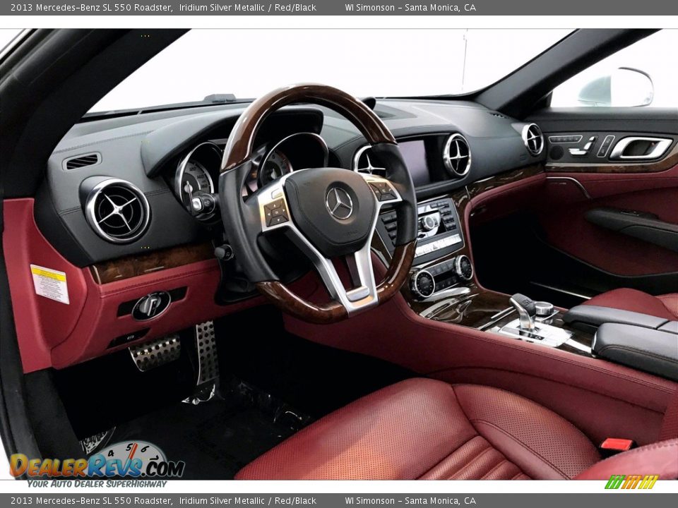 2013 Mercedes-Benz SL 550 Roadster Iridium Silver Metallic / Red/Black Photo #20