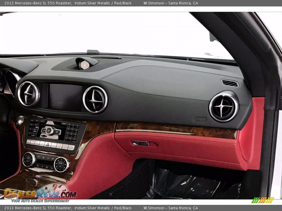 2013 Mercedes-Benz SL 550 Roadster Iridium Silver Metallic / Red/Black Photo #26