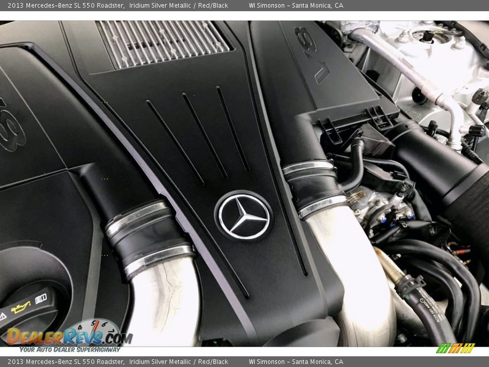2013 Mercedes-Benz SL 550 Roadster Iridium Silver Metallic / Red/Black Photo #29