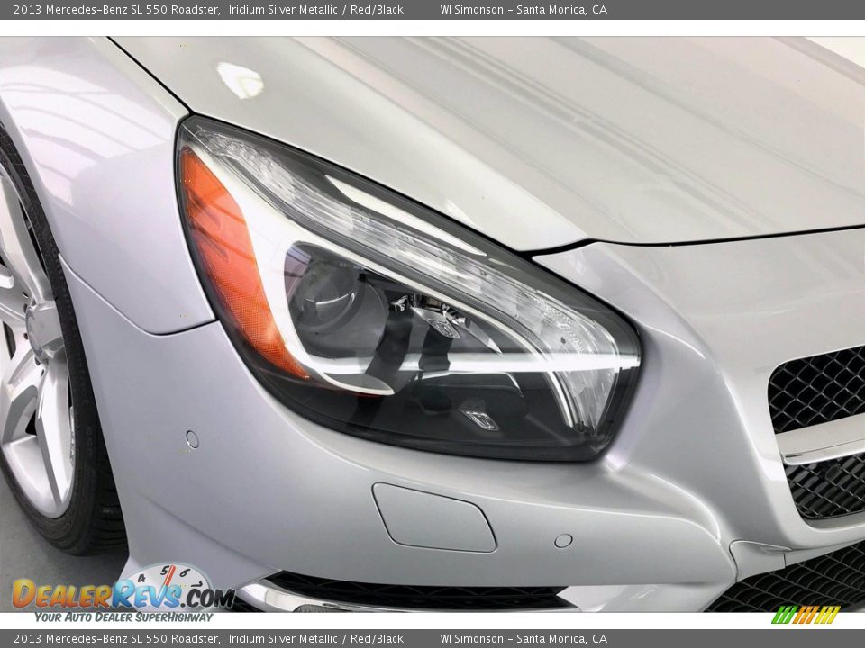 2013 Mercedes-Benz SL 550 Roadster Iridium Silver Metallic / Red/Black Photo #30
