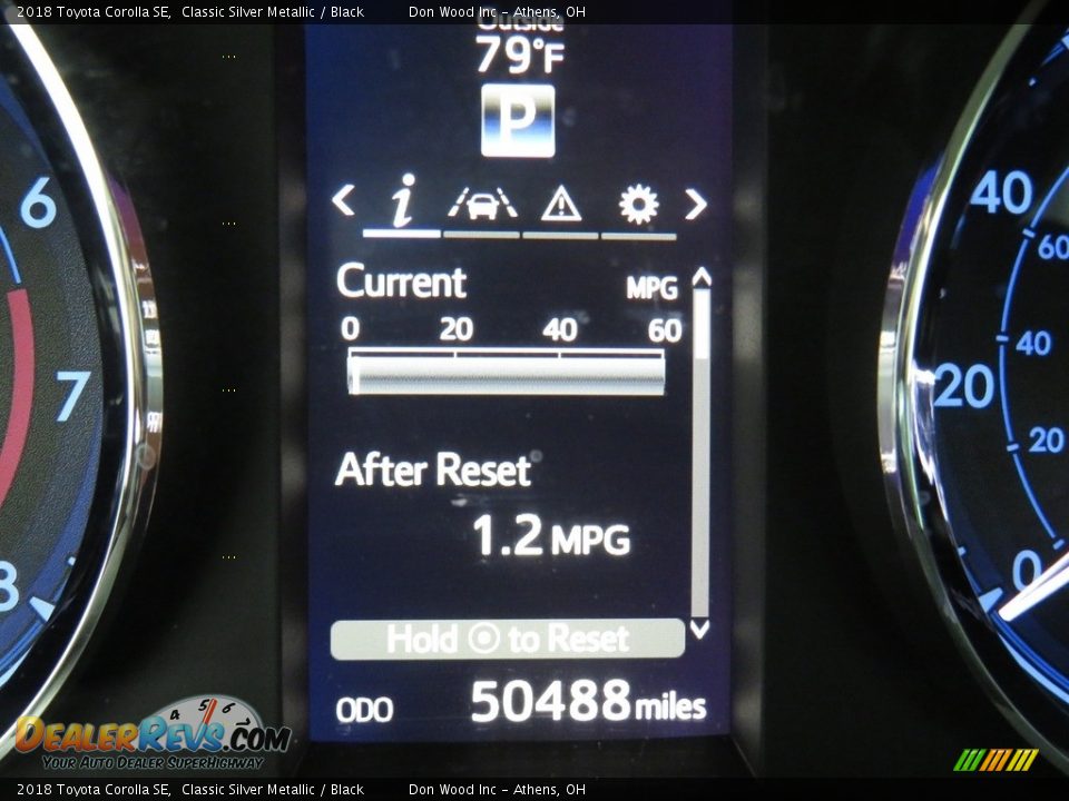 2018 Toyota Corolla SE Classic Silver Metallic / Black Photo #28