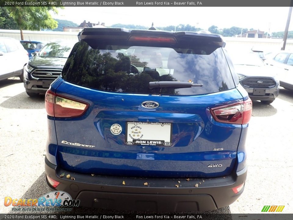 2020 Ford EcoSport SES 4WD Lightning Blue Metallic / Ebony Black Photo #8