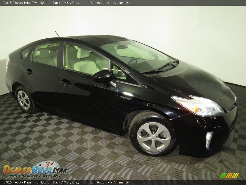 2015 Toyota Prius Two Hybrid Black / Misty Gray Photo #2