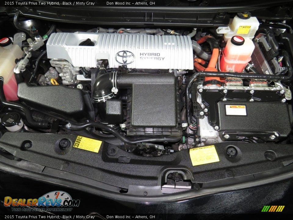 2015 Toyota Prius Two Hybrid Black / Misty Gray Photo #6