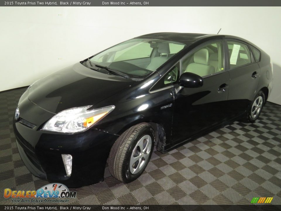2015 Toyota Prius Two Hybrid Black / Misty Gray Photo #7