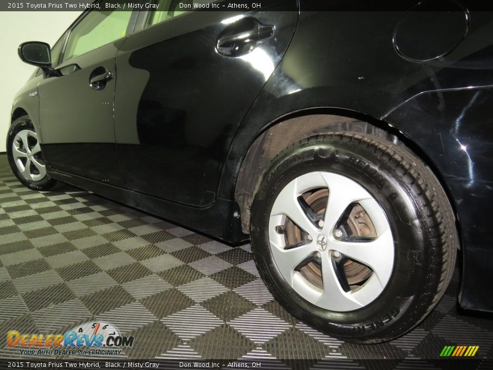 2015 Toyota Prius Two Hybrid Black / Misty Gray Photo #10