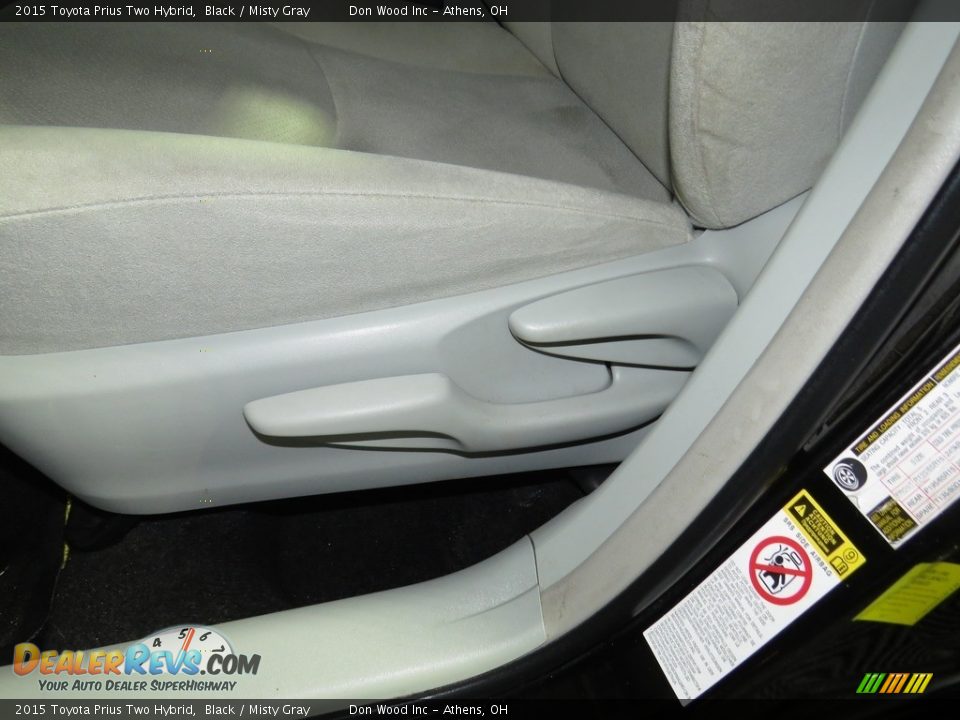 2015 Toyota Prius Two Hybrid Black / Misty Gray Photo #18