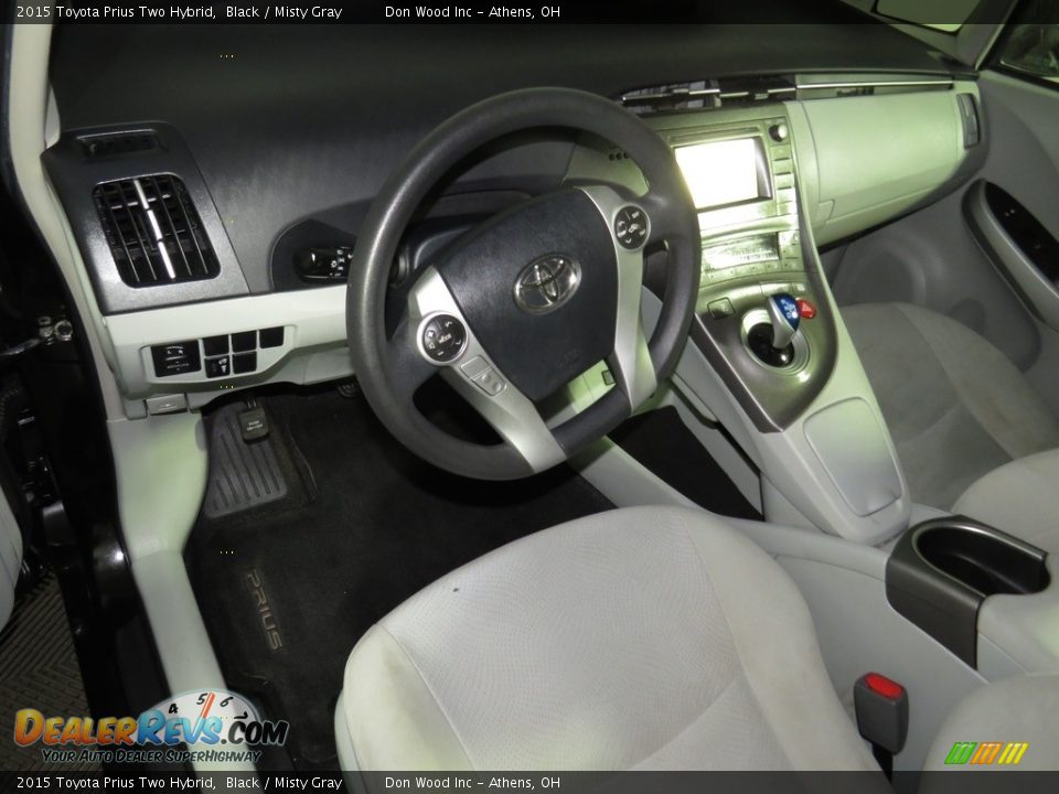 2015 Toyota Prius Two Hybrid Black / Misty Gray Photo #19