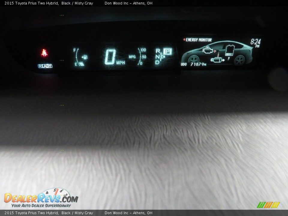 2015 Toyota Prius Two Hybrid Black / Misty Gray Photo #28