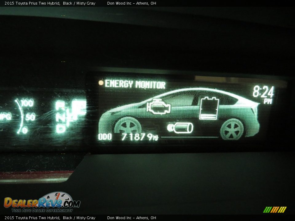 2015 Toyota Prius Two Hybrid Black / Misty Gray Photo #29