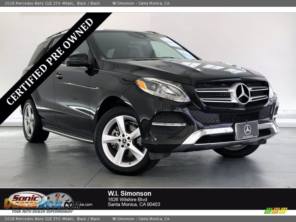 2018 Mercedes-Benz GLE 350 4Matic Black / Black Photo #1