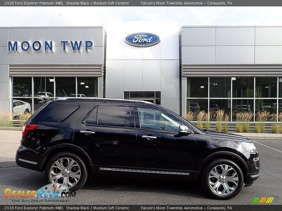 2018 Ford Explorer Platinum 4WD Shadow Black / Medium Soft Ceramic Photo #1