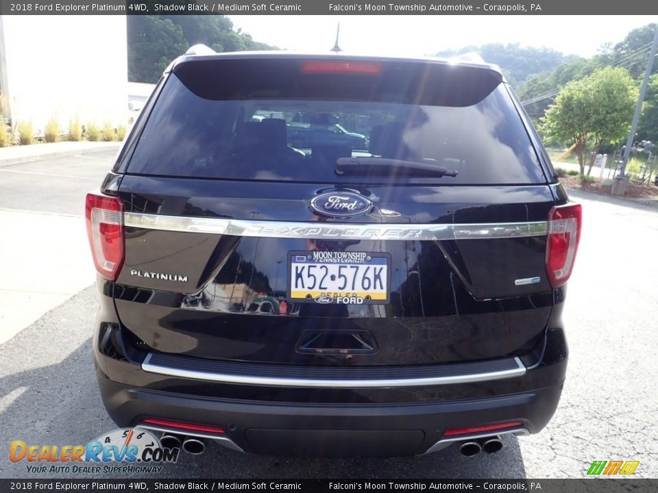 2018 Ford Explorer Platinum 4WD Shadow Black / Medium Soft Ceramic Photo #3