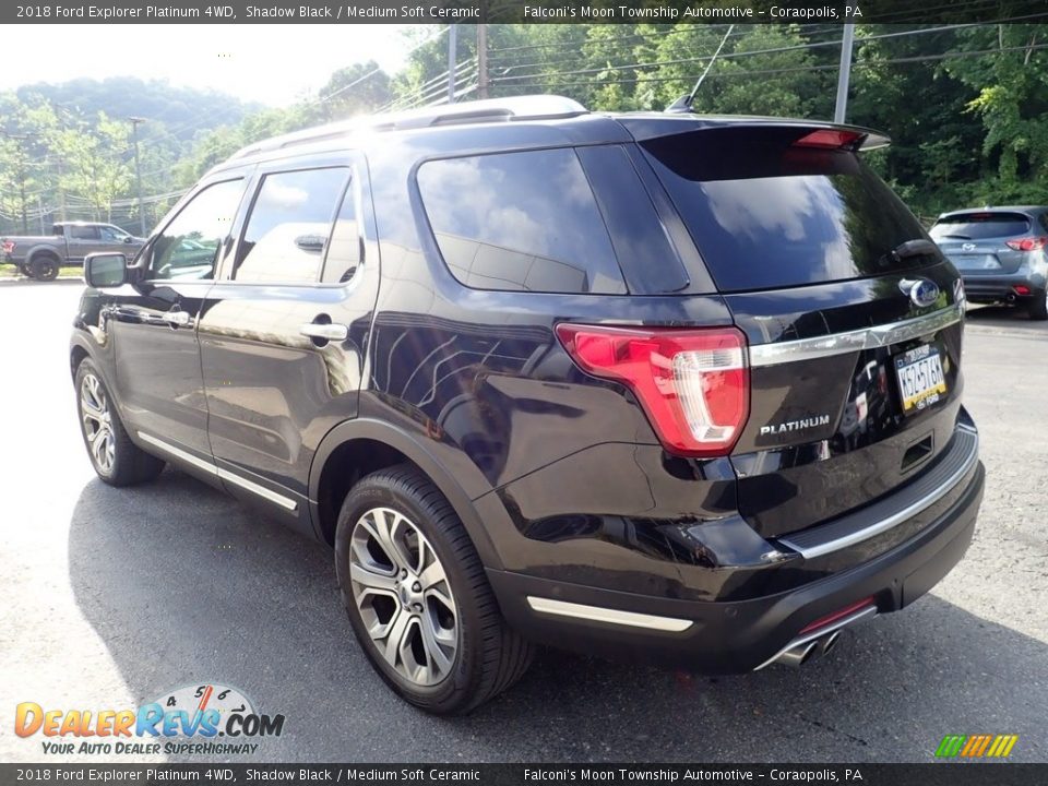 2018 Ford Explorer Platinum 4WD Shadow Black / Medium Soft Ceramic Photo #5