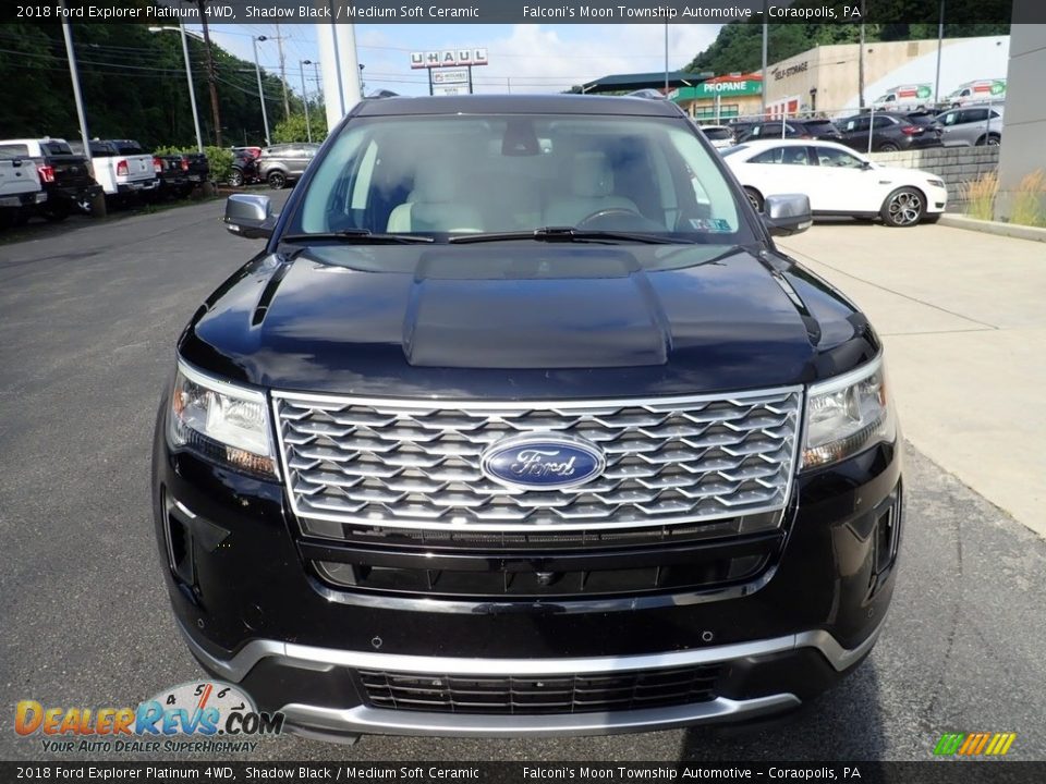 2018 Ford Explorer Platinum 4WD Shadow Black / Medium Soft Ceramic Photo #8