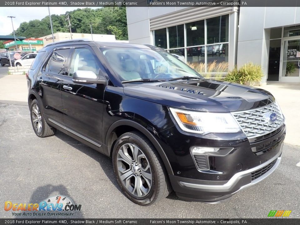 2018 Ford Explorer Platinum 4WD Shadow Black / Medium Soft Ceramic Photo #9