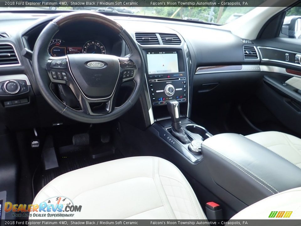 2018 Ford Explorer Platinum 4WD Shadow Black / Medium Soft Ceramic Photo #18