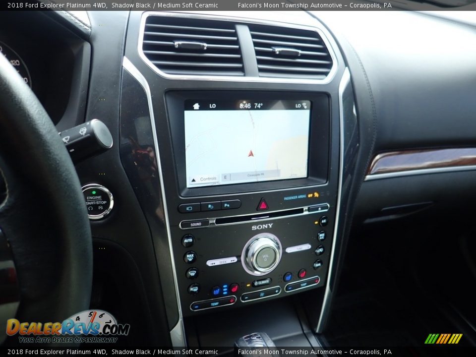2018 Ford Explorer Platinum 4WD Shadow Black / Medium Soft Ceramic Photo #22