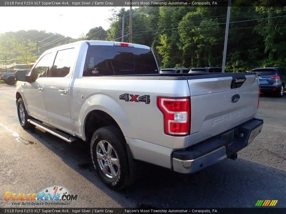 2018 Ford F150 XLT SuperCrew 4x4 Ingot Silver / Earth Gray Photo #4