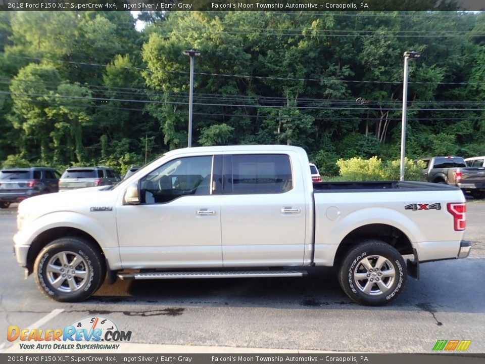 2018 Ford F150 XLT SuperCrew 4x4 Ingot Silver / Earth Gray Photo #5