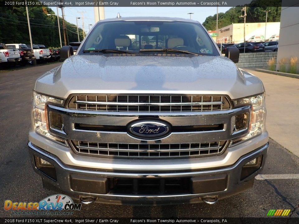 2018 Ford F150 XLT SuperCrew 4x4 Ingot Silver / Earth Gray Photo #7