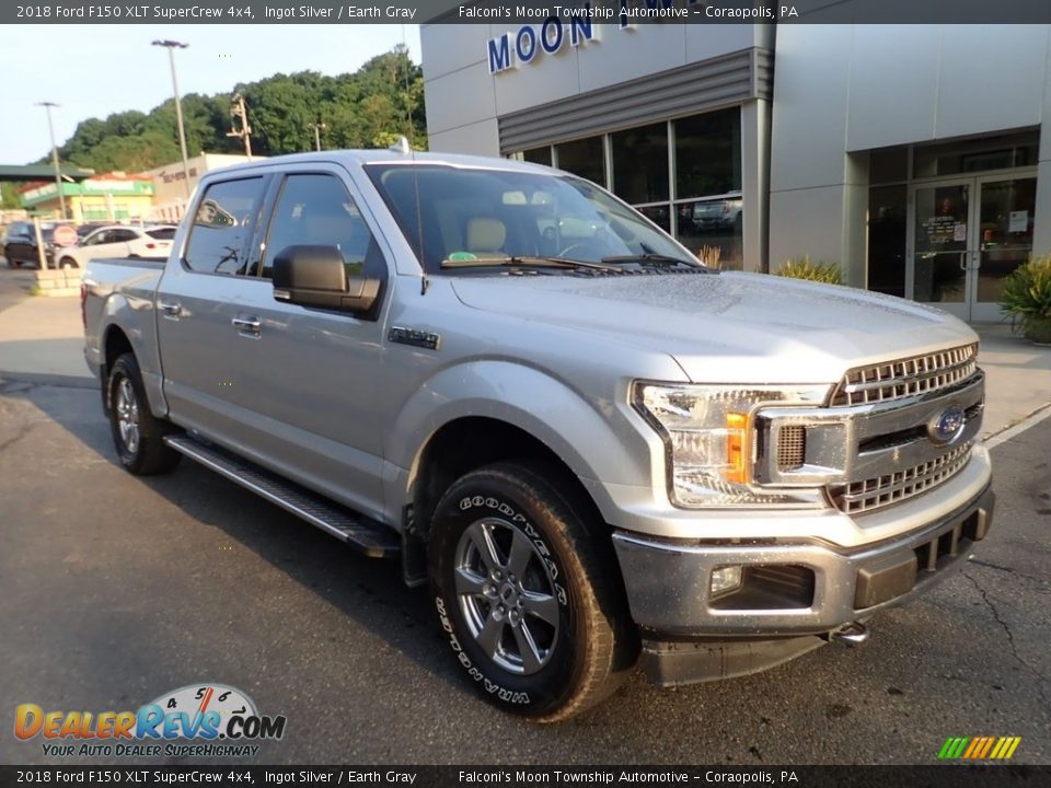 2018 Ford F150 XLT SuperCrew 4x4 Ingot Silver / Earth Gray Photo #8