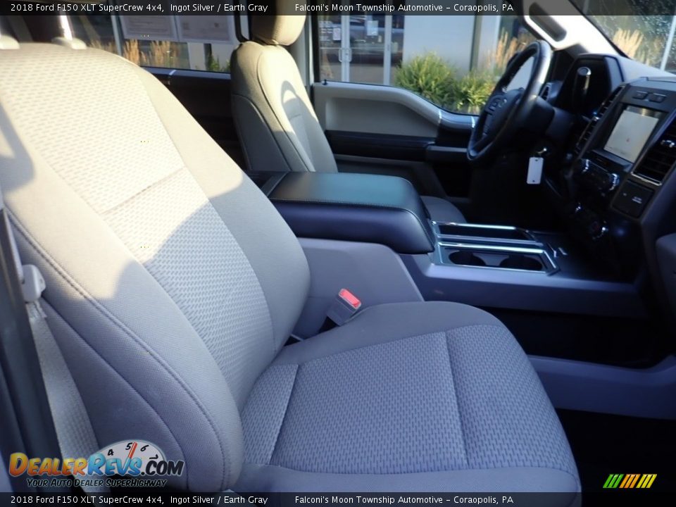 2018 Ford F150 XLT SuperCrew 4x4 Ingot Silver / Earth Gray Photo #10