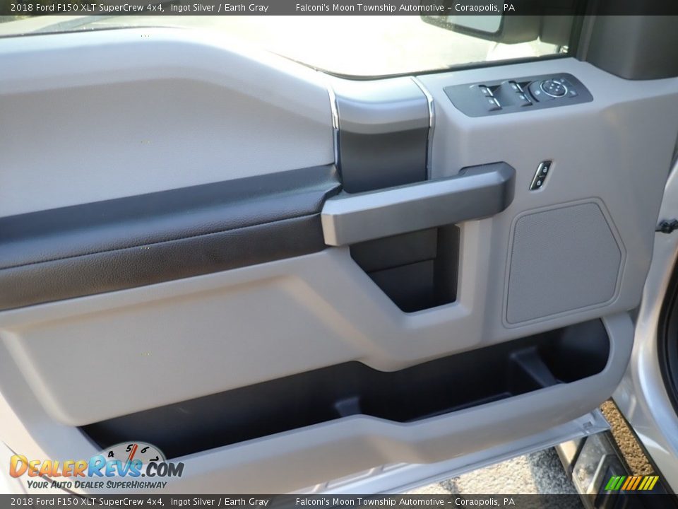 2018 Ford F150 XLT SuperCrew 4x4 Ingot Silver / Earth Gray Photo #18